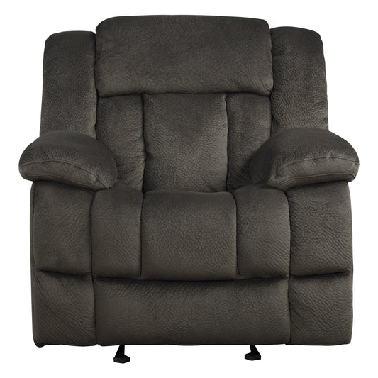 Homelegance Laurelton Glider Recliner Chair in Chocolate Microfiber 9636-1