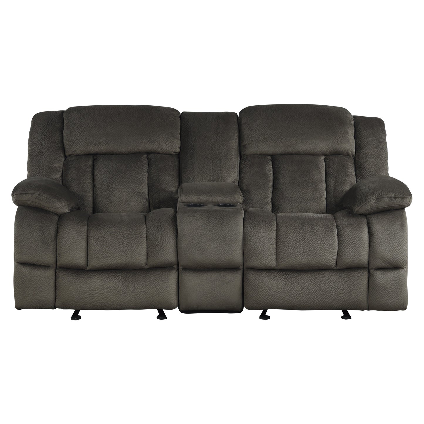 Homelegance Laurelton Loveseat Glider Reclining in Chocolate 9636-2