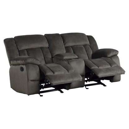 Homelegance Laurelton Loveseat Glider Reclining in Chocolate 9636-2