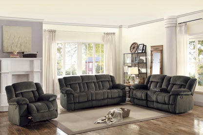 Homelegance Laurelton Glider Recliner Chair in Chocolate Microfiber 9636-1