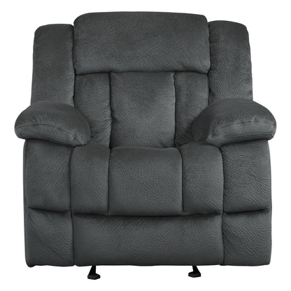 Homelegance Laurelton Glider Recliner Chair in Charcoal Microfiber 9636CC-1