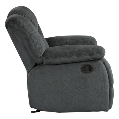 Homelegance Laurelton Glider Recliner Chair in Charcoal Microfiber 9636CC-1