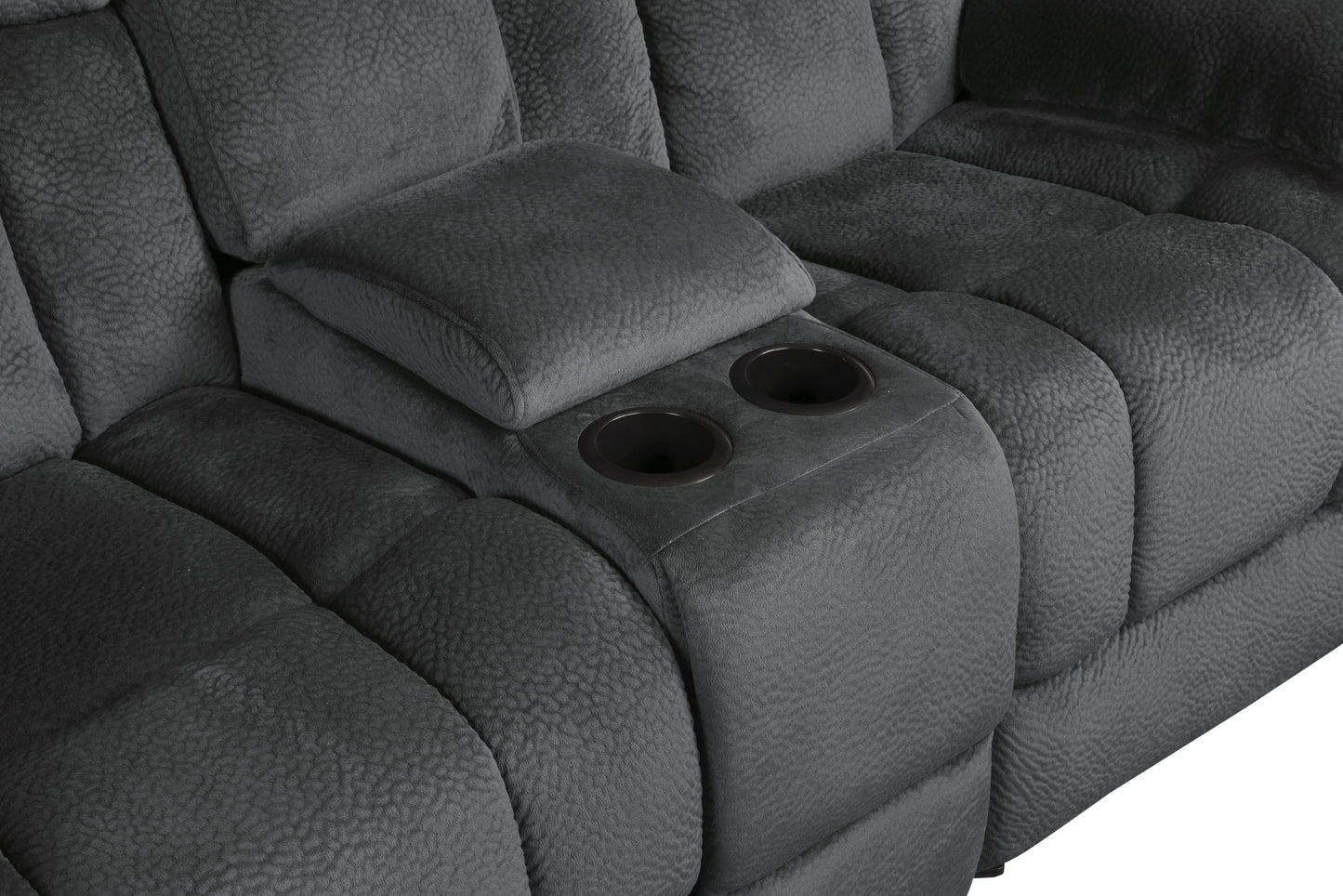 Homelegance Laurelton Glider Reclining Charcoal 9636CC-2