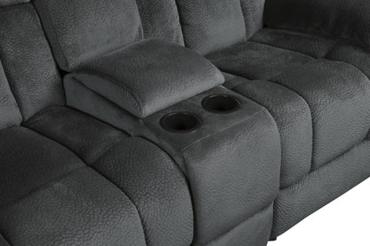 Homelegance Laurelton Glider Reclining Charcoal 9636CC-2