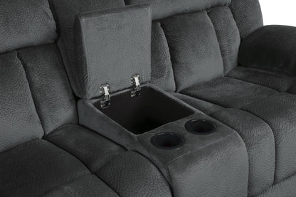 Homelegance Laurelton Glider Reclining Charcoal 9636CC-2
