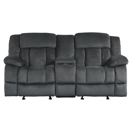 Homelegance Laurelton Glider Reclining Charcoal 9636CC-2
