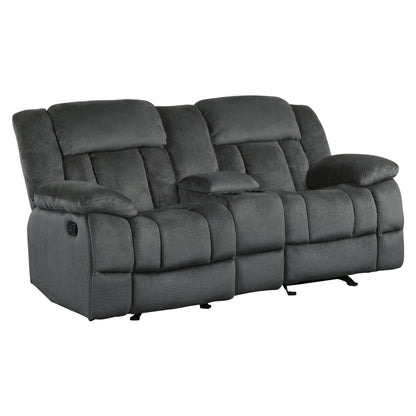 Homelegance Laurelton Glider Reclining Charcoal 9636CC-2