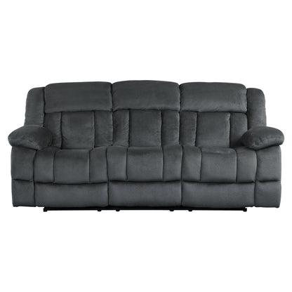 Homelegance Laurelton Charcoal Double Reclining Sectional Sofa 9636CC-3