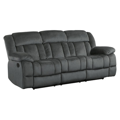Homelegance Laurelton Charcoal Double Reclining Sectional Sofa 9636CC-3