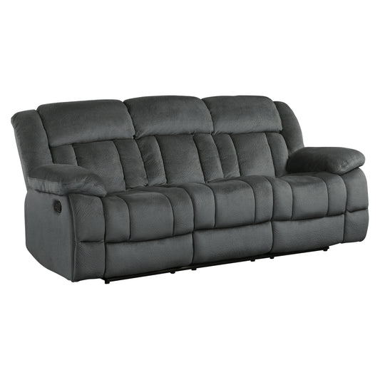 Homelegance Laurelton Charcoal Double Reclining Sectional Sofa 9636CC-3