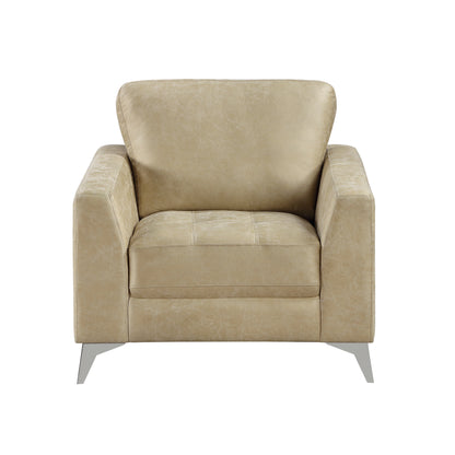 Homelegance Cazon Accent Chair in Sand Polished Microfiber 9637SND-1