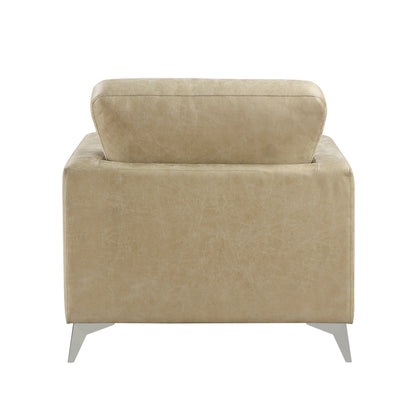 Homelegance Cazon Accent Chair in Sand Polished Microfiber 9637SND-1