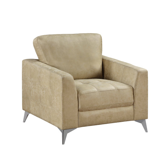 Homelegance Cazon Accent Chair in Sand Polished Microfiber 9637SND-1