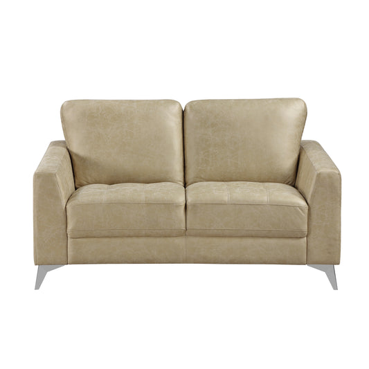 Homelegance Cazon Loveseat in Sand Polished Microfiber 9637SND-2