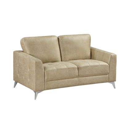 Homelegance Cazon Loveseat in Sand Polished Microfiber 9637SND-2