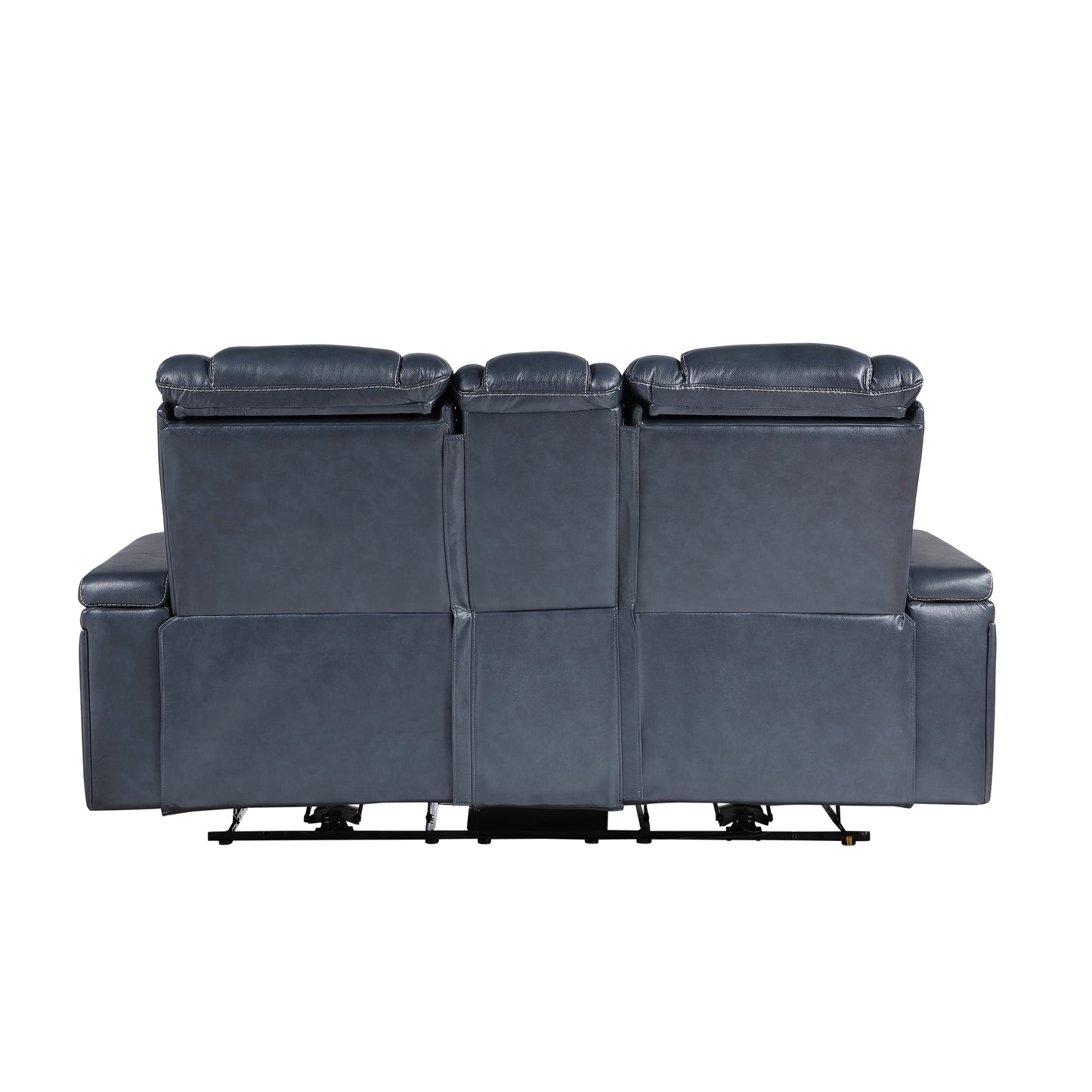 Homelegance Keziah Blue Power Reclining Loveseat with Center Console 9640BU-2PWH