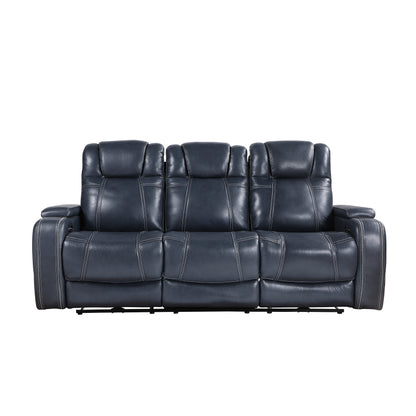 Homelegance Keziah Blue Power Reclining Sectional Sofa 9640BU-3PWH