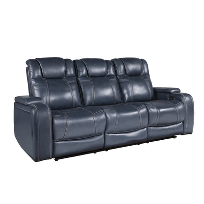 Homelegance Keziah Blue Power Reclining Sectional Sofa 9640BU-3PWH