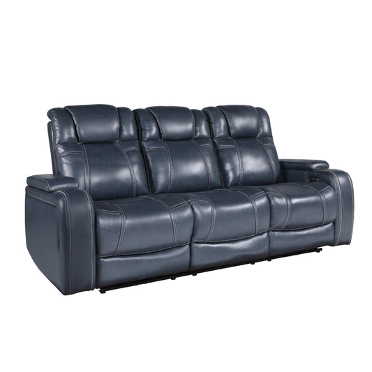 Homelegance Keziah Blue Power Reclining Sectional Sofa 9640BU-3PWH