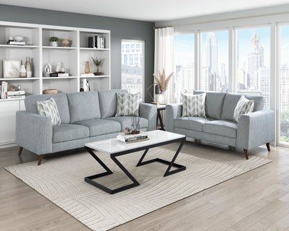 Homelegance Loveseat Gray Upholstered Modern Design for Cozy Spaces 9644BGY-2