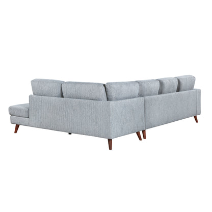 Homelegance Sectional Sofa in Gray with Chaise 9644BGY-23L5R