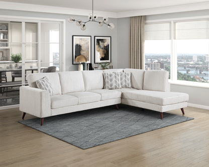 Homelegance Sectional Sofa in Stylish Velvet Gray 9644SVE-23L5R