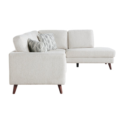 Homelegance Sectional Sofa in Stylish Velvet Gray 9644SVE-23L5R
