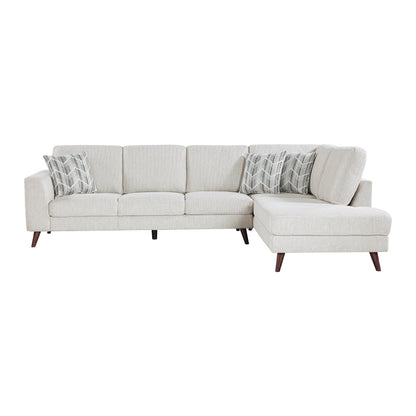 Homelegance Sectional Sofa in Stylish Velvet Gray 9644SVE-23L5R
