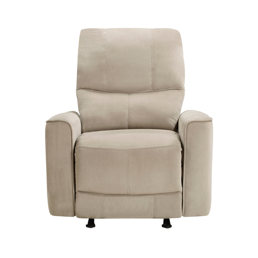Homelegance Artem Reclining Chair Power Recliner Light Brown Velvet 9645BR-1PW