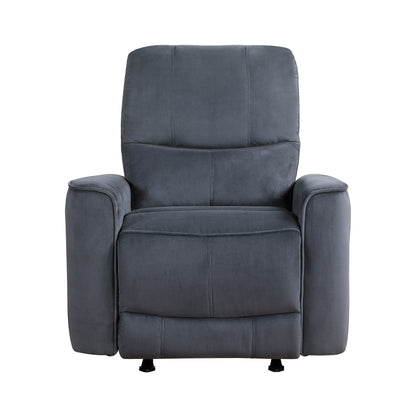 Homelegance Artem Reclining Chair Power Recliner in Dark Gray Velvet 9645DG-1PW