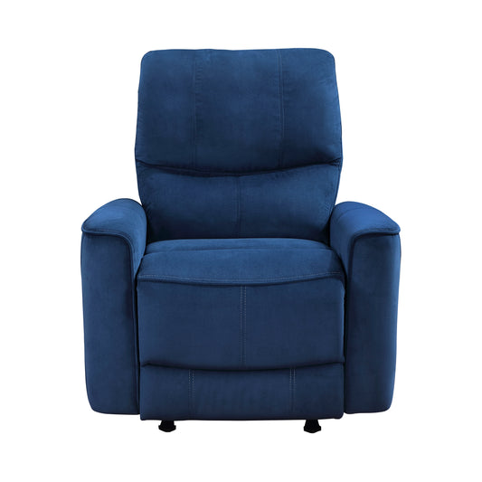 Homelegance Artem Reclining Chair Power Recliner in Navy Velvet 9645NV-1PW