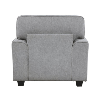Homelegance Bradford Accent Chair in Gray Chenille with Nailhead Trim 9648GY-1