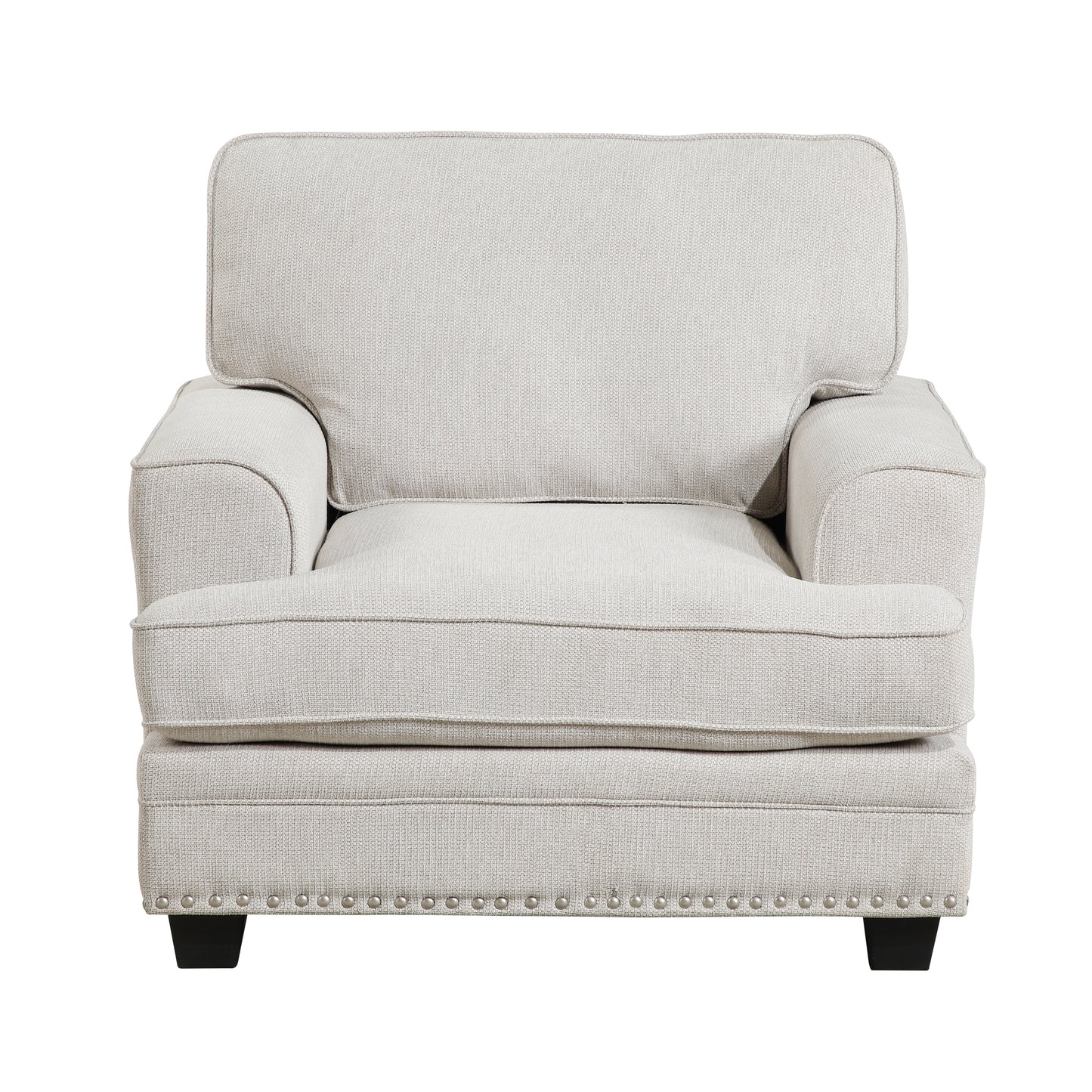 Homelegance Bradford Accent Chair in Sand Chenille with Nailhead Trim 9648SN-1