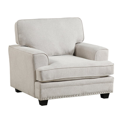 Homelegance Bradford Accent Chair in Sand Chenille with Nailhead Trim 9648SN-1