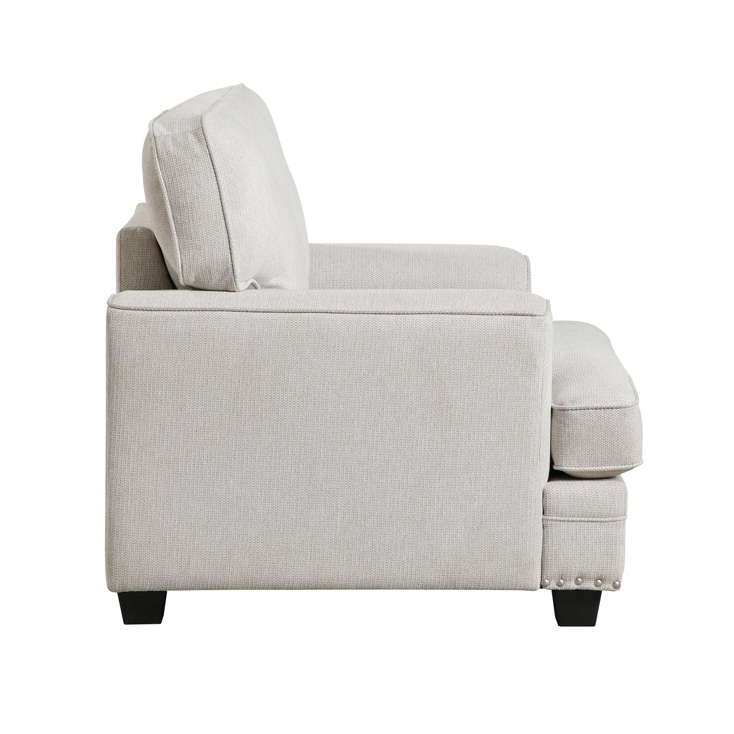 Homelegance Bradford Accent Chair in Sand Chenille with Nailhead Trim 9648SN-1