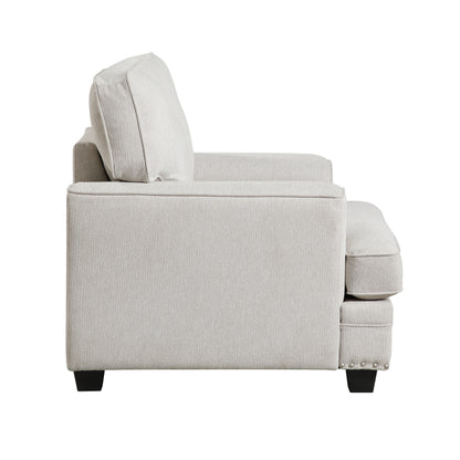 Homelegance Bradford Accent Chair in Sand Chenille with Nailhead Trim 9648SN-1