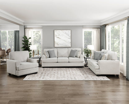 Homelegance Bradford Loveseat in Sand Chenille with Nailhead Trim 9648SN-2