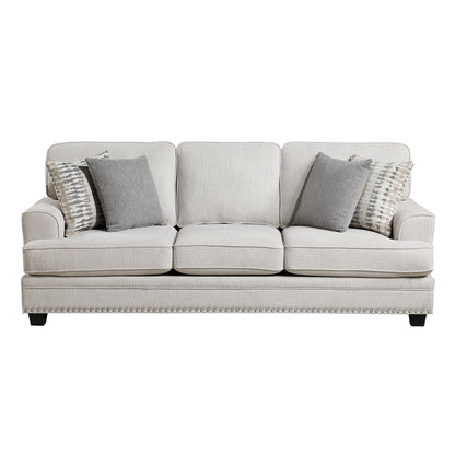 Homelegance Bradford Sand Chenille Sectional Sofa with Nailhead Trim 9648SN-3