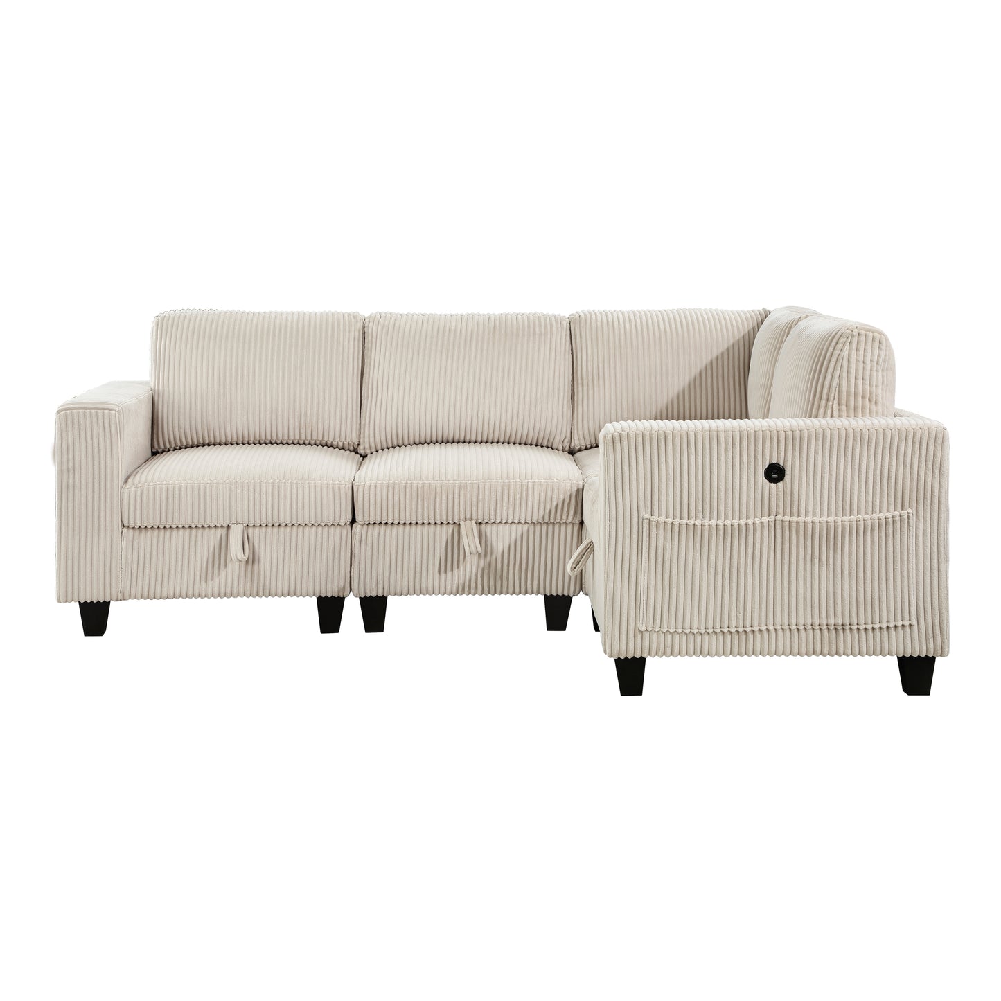Homelegance Walterboro Sectional Sofa in Beige 9650BE-4SC
