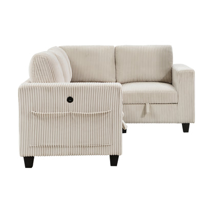 Homelegance Walterboro Sectional Sofa in Beige 9650BE-4SC