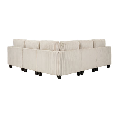Homelegance Walterboro Sectional Sofa in Beige 9650BE-5SC