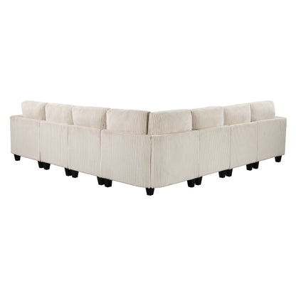 Homelegance Walterboro Sectional Sofa in Beige 9650BE-7SC