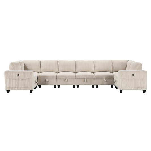 Homelegance Walterboro Sectional Sofa in Beige 9650BE-8SC