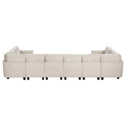 Homelegance Walterboro Sectional Sofa in Beige 9650BE-8SC