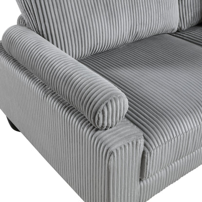 Homelegance Sectional Sofa Gray Fabric 9688GY-63CR2ACOT