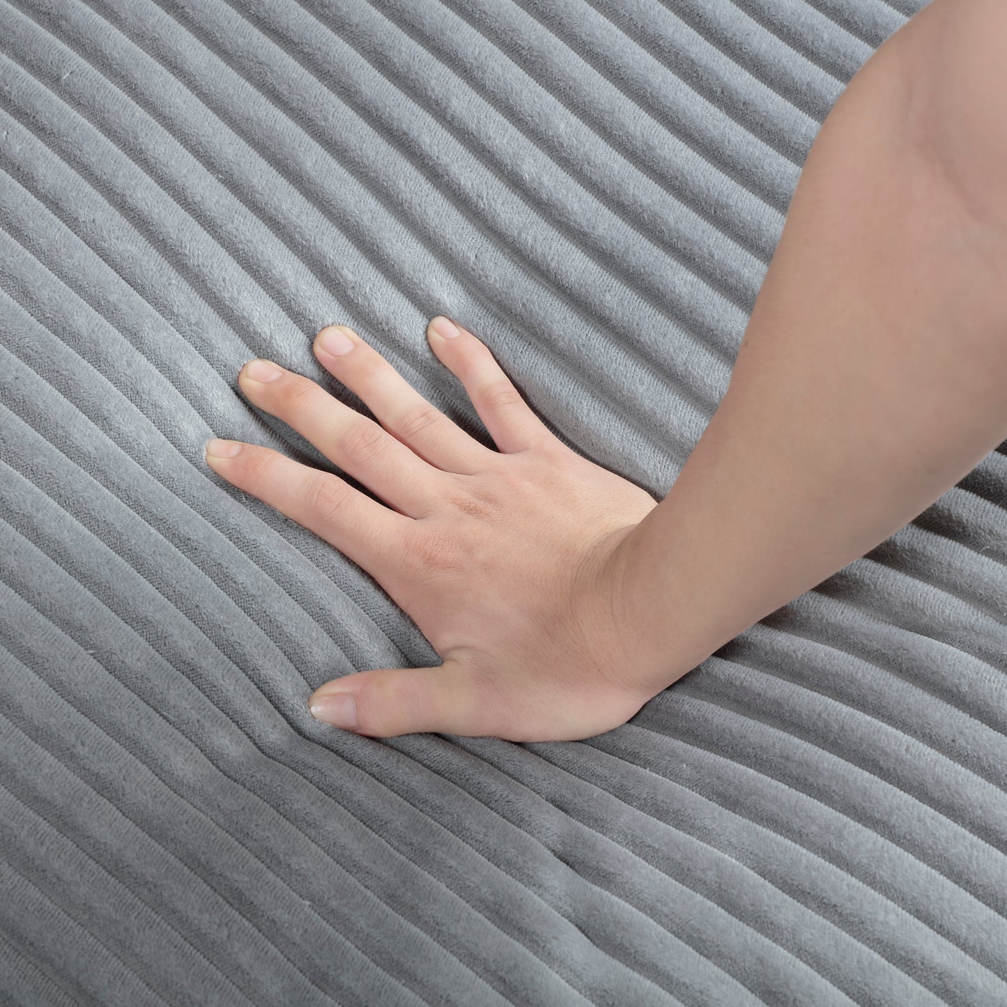 Homelegance Ottoman & Bench Gray Fabric Upholstered 9688GY-4