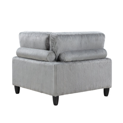 Homelegance Sectional Sofa Gray Fabric 9688GY-63CR2ACOT
