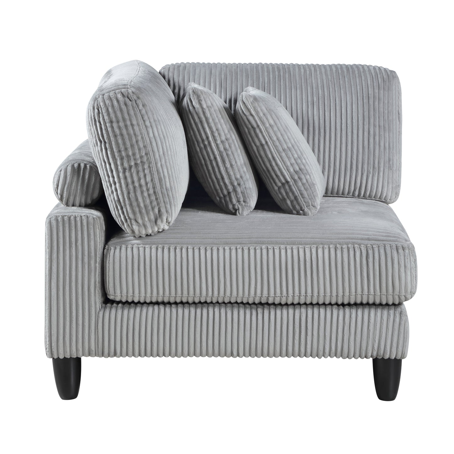 Homelegance 4-Piece Modular Sectional Sofa in Gray with Ottoman 9688GY-42CRACOT