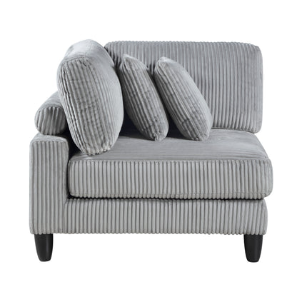 Homelegance 4-Piece Modular Sectional Sofa in Gray with Ottoman 9688GY-42CRACOT