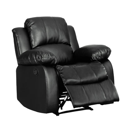 Homelegance Cranley Reclining Chair in Black Faux Leather 9700BLK-1